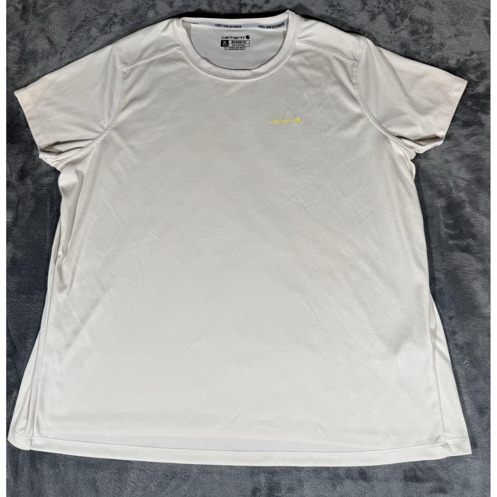 Carhartt Shirt Womens XL White Force Sun Defender‎ Raglan Short Sleeve Athletic